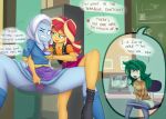 3_girls breast_grab burstfire chair collaboration computer dialogue equestria_girls masturbation multiple_girls my_little_pony panties sunset_shimmer trixie voyeurism wallflower_blush yuri