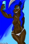 big_ass big_breasts black_girl blue_hair human_version long_hair n.doul_saikin8 slendytubbies white_eyes