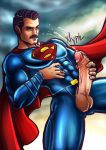  1boy clark_kent cum cumming cumming_penis cumshot dc dc_comics ejaculation erect_penis erection half-dressed half_naked half_nude handjob holding_penis human justice_league kal-el male male_only masturbation offering presenting_penis showing_penis solo_male superman superman_(series) yaoi 