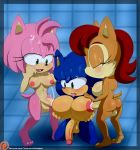 1girl amy_rose anthro ass bigdon1992 breasts cum genderswap green_eyes hedgehog intersex mammal nipples nyurora nyuroraxbigdon patreon penetration sally_acorn sega sex sonic_the_hedgehog underwater