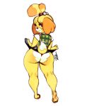 1girl animal_crossing animal_ears anthro ass dog dog_ears isabelle_(animal_crossing) looking_back nintendo robert_porter tail