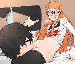 breast hentai persona persona_5 pussy pussylicking ren_amamiya sakura_futaba sex