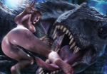 ass breast claire_dearing dinosaur female_human indominus_rex jurassic_park jurassic_world ninjartist nude pussy tongue tyrannosaurus_rex vore