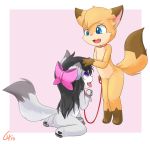 1girl 1girl adult cat fox pet_play