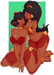 aladdin aladdin_(series) big_breasts breasts cleavage disney female genderswap mind_control princess_jasmine wrenzephyr2 yuri