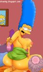 ass blue_hair condom cum cum_in_orifice cum_in_pussy delta26 edit impregnation incest looking_at_viewer marge_simpson milf mother's_duty mother_and_son no_panties sperm sperm_cell the_simpsons voluptuous yellow_skin