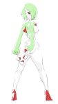 1girl anal anal_beads anal_insertion ass female female_only female_pokemon gardevoir hand_on_ass hand_on_own_ass high_heels looking_at_viewer nude poke_ball_insertion pokeball pokemon red_eyes sideboob solo standing