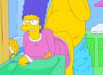 animated blue_hair bodynn gif homer_simpson lisa_simpson marge_simpson milf the_simpsons