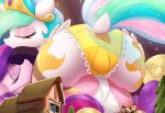  alicorn ass cutie_mark edit friendship_is_magic giantess horn my_little_pony ncmares panties pony princess_cadance princess_celestia princess_celestia_(mlp) raps stockings tail wings yuri 