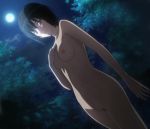 amagami black_eyes black_hair breasts forest moon nanasaki_ai nature navel night nipples nude outside pussy short_hair smile tree