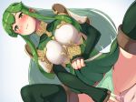 1girl blush boris_(noborhys) cum fire_emblem fire_emblem_echoes fire_emblem_echoes:_mou_hitori_no_eiyuuou green_eyes green_hair nintendo palla palla_(fire_emblem) paola paola_(fire_emblem) skirt_lift