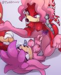 archie_comics cum_on_upper_body julie-su knuckles_the_echidna lien-da masturbation sega sonic_(series) sonic_the_hedgehog_(series) strap-on the_other_half