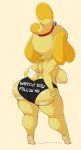 1girl 2019 4_fingers animal_crossing animal_crossing_new_leaf animal_ears anthro anthrofied ass barefoot bell big_ass big_breasts big_butt big_thighs biped black_bottomwear black_clothing black_panties blonde_hair breasts butt butt_grab canid canine canine_humanoid canis clothed clothing digital_media_(artwork) dipstick_tail dog doubutsu_no_mori english_text exposed_breasts feet floppy_ears fur furry grope hair hair_bun hair_tie hand_on_butt hidden_face high_res huge_ass huge_butt isabelle_(animal_crossing) jingle_bell looking_away mammal mostly_nude multicolored_fur multicolored_tail nintendo nipples panties partially_clothed ponytail purple_yoshi_draws rear_view secretary shih_tzu shizue_(doubutsu_no_mori) short_stack short_tail side_boob simple_background standing text thick_ass thick_legs thick_thighs tied_hair topless two_tone_fur underwear video_games voluptuous white_background white_fur wide_hips yellow_fur