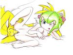 1girl cosmo_the_seedrian erosmilestailsprower miles_"tails"_prower nipples nude sega sonic_(series) sonic_x vaginal_penetration