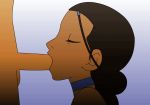 1boy 1girl avatar:_the_last_airbender closed_eyes dark-skinned_female fellatio gif katara kneel loop nose nude oral