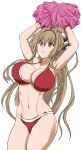 amagi_brilliant_park bikini breasts brown_hair cheerleader kumoi_takashi sento_isuzu