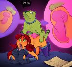  1boy 1girl beast_boy dc_comics dcau dog from_behind knotting penetration sex sparrow sparrow_(artist) starfire stomach_bulge teen_titans x-ray 