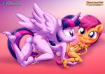 2girls ass bbmbbf blush breasts equestria_untamed eyelashes female female_only friendship_is_magic multiple_girls my_little_pony palcomix pietro's_secret_club pussy scootaloo scootaloo_(mlp) tail twilight_sparkle twilight_sparkle_(mlp) whipped_cream yuri