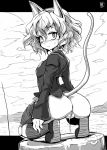  blush bottomless catgirl chimera_ant dripping hunter_x_hunter neferpitou ryuno wavy_hair wet_pussy 