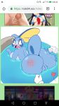  1girl anthro big_ass disembodied_hand game_freak gloves looking_back nintendo pokemon pokemon_ss pussy screencap sobble spanking thicc water 