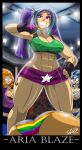 1girl abs adagio_dazzle alternate_skin_color aria_blaze being_watched bottom_heavy boxing_gloves cage_match defeated equestria_girls erect_nipples_under_clothes evil_grin female_focus fighter fighting_ring fingerless_gloves fit fit_female friendship_is_magic gesture green_shirt high_res knocked_down miniskirt multicolored_hair muscular muscular_female my_little_pony nipple_bulge public purple_eyes purple_hair purple_skirt rainbow_dash_(mlp) rainbow_panties rainbow_rocks ronzo shonuff shonuff44 shorts signature six_pack smile smug sonata_dusk tank_top tattoo thick_thighs thigh_tattoo toned toned_female twin_tails two_tone_hair watching wide_hips