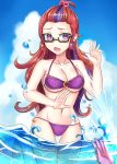 1girl bikini female female_only friendship_is_magic glasses humanized in_water long_hair moondancer moondancer_(mlp) mostly_nude my_little_pony outdoor outside solo swimsuit thigh_gap