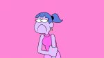  animated big_city_greens blue_hair breast_drop disney disney_channel flashing flashing_breasts gif gloria_sato jones_boi jonesbo50034805 plucking ponytail 