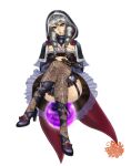  alluring ass breasts cleavage corset drill_hair flower garter_belt gloves grey_hair high_heels hood legs_crossed project_soul red_eyes rose shoes sitting soul_calibur soul_calibur_v stockings viola_(soul_calibur) viola_(soulcalibur) xuexue_yue_hua 