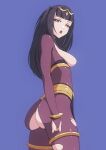  ass bodysuit breasts clothing fire_emblem fire_emblem:_kakusei flou garter high_resolution nipples no_bra nopan sallya_(fire_emblem) torn_clothes very_high_resolution 