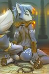 anthro ass collar fox frown furry indoors krystal miles-df miles_df slave star_fox topless