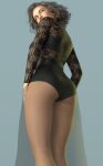  1girl 3d ass_focus clothed dress non-nude original_character prettyshaboldy standing tight_clothing tight_dress 