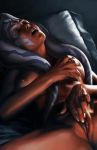 1girl ahsoka_tano alien breasts closed_eyes female female_alien female_only fingering fingering_pussy fingering_self hand_on_breast hand_on_own_breast masturbation nude pussy solo star_wars star_wars_rebels togruta