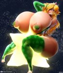 blonde_hair huge_breasts murderdaiida nintendo pasties pillow_humping rosalina shamrock stockings super_mario_bros. thick_thighs