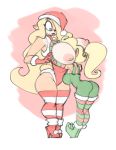 big_ass bigdad blonde_hair bushy_tail coco_bandicoot crash_bandicoot_(series) hair_over_one_eye high_heels huge_breasts motorboating stockings tawna_bandicoot thick_thighs tights