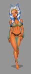 1girl ahsoka_tano alien blue_eyes breasts dancer dancer_bikini dancer_outfit female female_alien female_only looking_at_viewer mostly_nude nipples no_panties pussy see-through solo standing star_wars sunsetriders7 togruta transparent_bikini transparent_clothes transparent_clothing without_panties