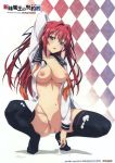 1girl 1girl big_breasts breasts high_resolution long_hair naruse_mio navel nipples nude nude_filter pussy red_eyes red_hair shinmai_maou_no_testament third-party_edit