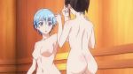  16:9_aspect_ratio 2_girls akitsuki_fuuka anime aqua_eyes ass blue_hair blush breasts brown_hair fuuka fuuka_(series) high_resolution huge_ass koyuki_hinashi multiple_girls nipples open_mouth posterior_cleavage red_eyes screen_capture 