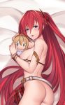 ass belt blush breasts godsworn_alexiel granblue_fantasy long_hair looking_at_viewer nipples open_mouth ponytail tagme tied_hair