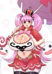 big_ass big_breasts black_eyes hourglass_figure one_piece perona pink_hair pinkkoffin twintails