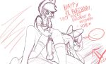 1boy 2017 2_girls anal anal_fingering anus apple_bloom_(mlp) applejack_(mlp) big_macintosh_(mlp) birthday bisexual brother_and_sister english_text erection eyebrows fbertu female fingering happy_birthday human humanized incest male monochrome my_little_pony penis pussy siblings sister_and_sister sketch teen teenage testicles text threesome young young_human yuri