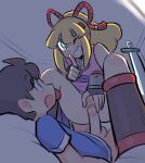 1boy 1girl blonde_hair brother_and_sister brown_hair capcom incest mega_man megaman megaman_(character) nintendo penis pussy rockman rockman_(character) roll_(rockman) sex vaginal