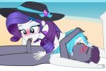 1boy 1girl 69 69_position beach blue_eyes equestria_girls eyeshadow fellatio friendship_is_magic gif hat long_hair loop male/female my_little_pony no_panties oral oral_penetration oral_sex outdoor outside penis_in_mouth pussy pussylicking rarity rarity_(mlp)