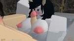 1boy 1girl 2020 bathtub big_breasts big_penis blush grena horns licking_penis paizuri roblox serena_(grena) water white_skin