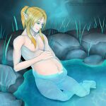  blonde_hair blue_eyes link mpreg pointy_ears pregnant silkyomega the_legend_of_zelda 