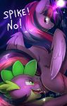  1boy 1girl alicorn anus ass cutie_mark dragon english_text female forked_tongue friendship_is_magic green_eyes horn interspecies kebchach male male/female male_dragon my_little_pony nude oral pony presenting_ass purple_eyes pussy pussylicking questionable_consent spike_(mlp) tail tongue twilight_sparkle twilight_sparkle_(mlp) wings 