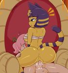 1boy 1futa animal_crossing animal_crossing_boy ankha ankha_(animal_crossing) cum duplichance futanari futanari_on_male futanari_with_male nintendo nipples penetration vaginal