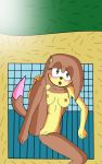  1girl 5_toes anthro bangs barefoot beach beach_towel blush blushes breasts brown_fur chloe_the_hedgefox edit fan_character fox hazel_eyes hedgefox light_brown_hair long_hair looking_at_viewer nipples nude original_character pussy sega sonic_(series) sonic_fan_character sonic_fancharacter sonic_oc sonicgalaxy27 sunlight sunshine tail toe_scrunch toes 