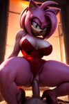  1girl 3d ai_generated amy_rose amyrlfriend_(friday_night_funkin) boyfriend_(friday_night_funkin) friday_night_funkin girlfriend_(fnf_cosplay) 