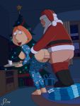 ass bottomless bouncing_breasts breasts doggy_position erection family_guy lois_griffin nipples no_bra no_panties pajamas santa_claus sfan shaved_pussy topless vaginal webm