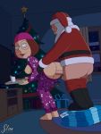 anus ass bottomless bouncing_breasts breasts doggy_position erection family_guy glasses hat meg_griffin nipples no_bra no_panties santa_claus sfan topless vaginal webm